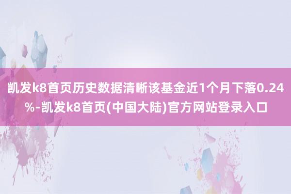 凯发k8首页历史数据清晰该基金近1个月下落0.24%-凯发k8首页(中国大陆)官方网站登录入口